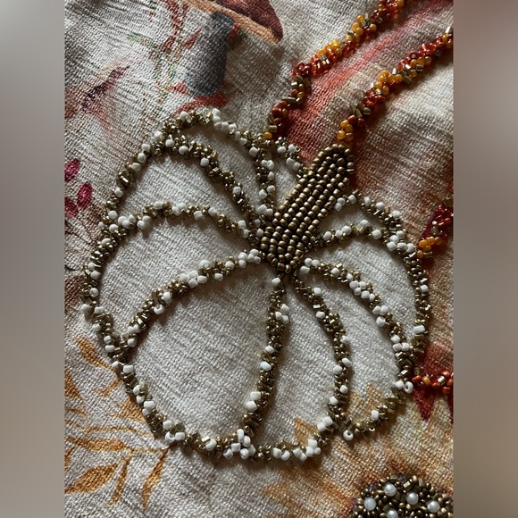 MIREILLE DESIGNS NWT hello Fall Bead Embellished Decorative Table Runner - Picture 5 of 12